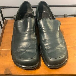 Franco Sarto Leather Loafers In Dark Green